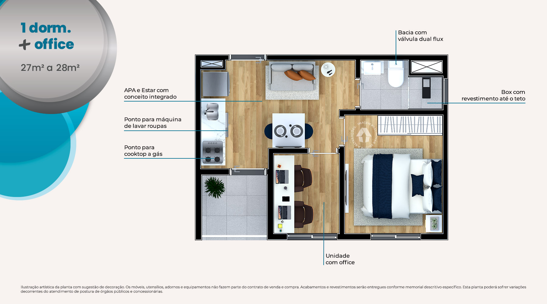 1 Dorm + Office 