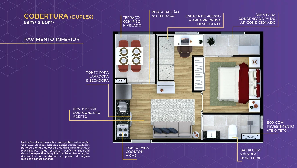 Cobertura Duplex (Inferior)