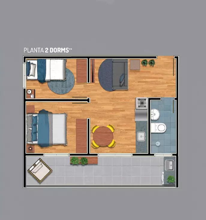 2 Dorms.